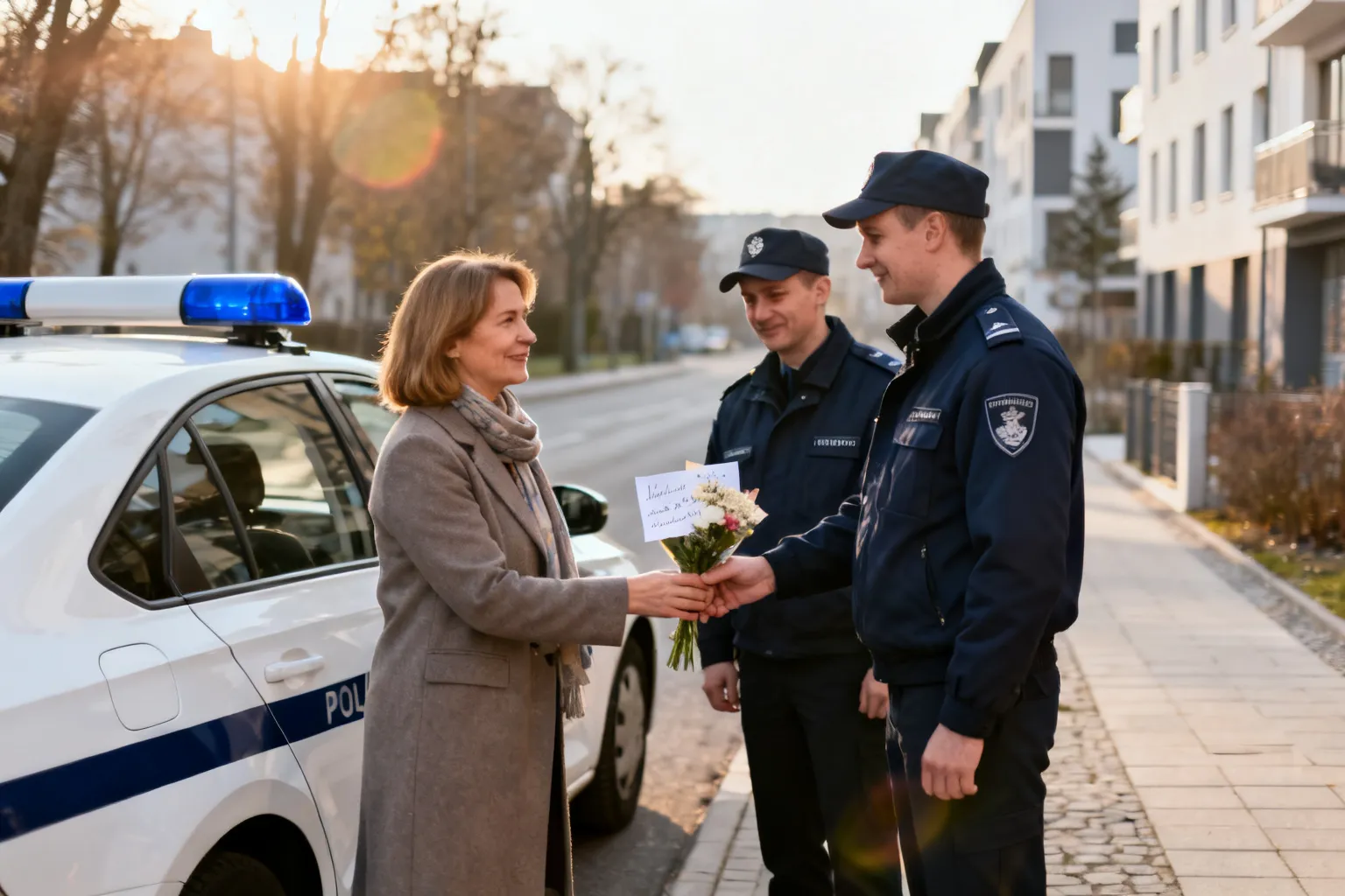 Mieszkanka Wrocławia dziękuje policjantom za wsparcie i empatię