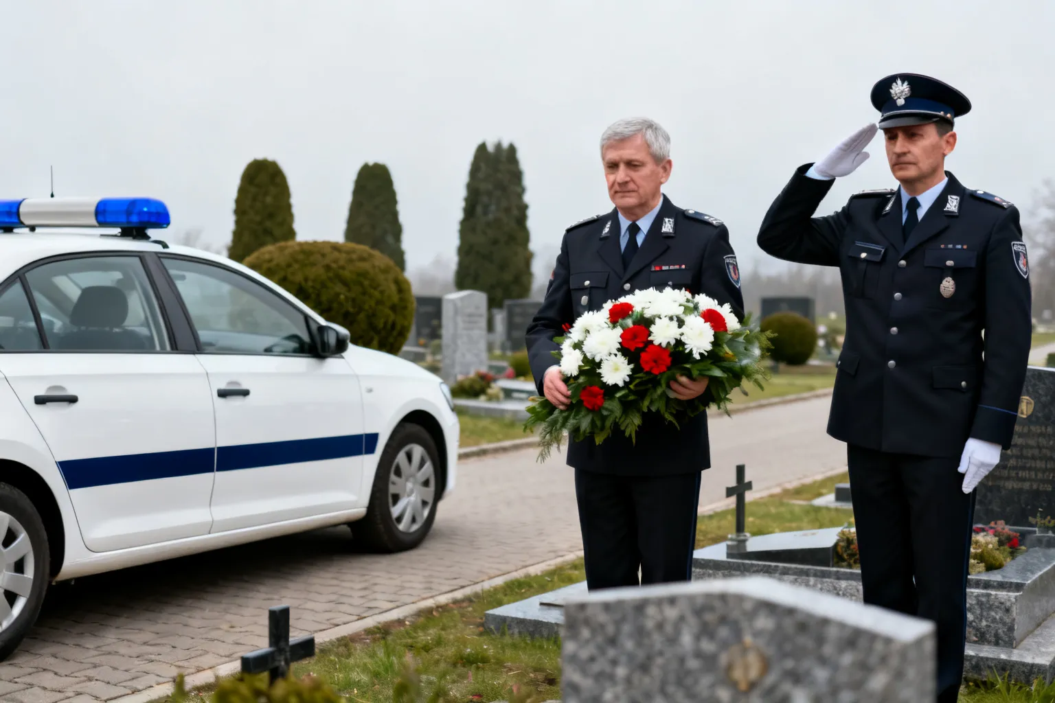 Komendanci wrocławskiej policji odwiedzili groby