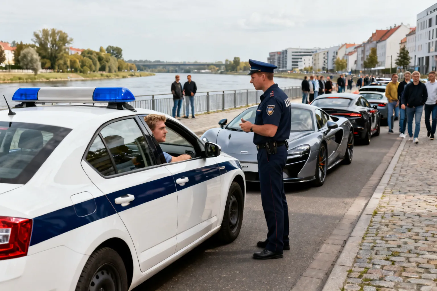 Kontrole drogówki podczas zlotu motoryzacyjnego na Nabrzeżu Janówek