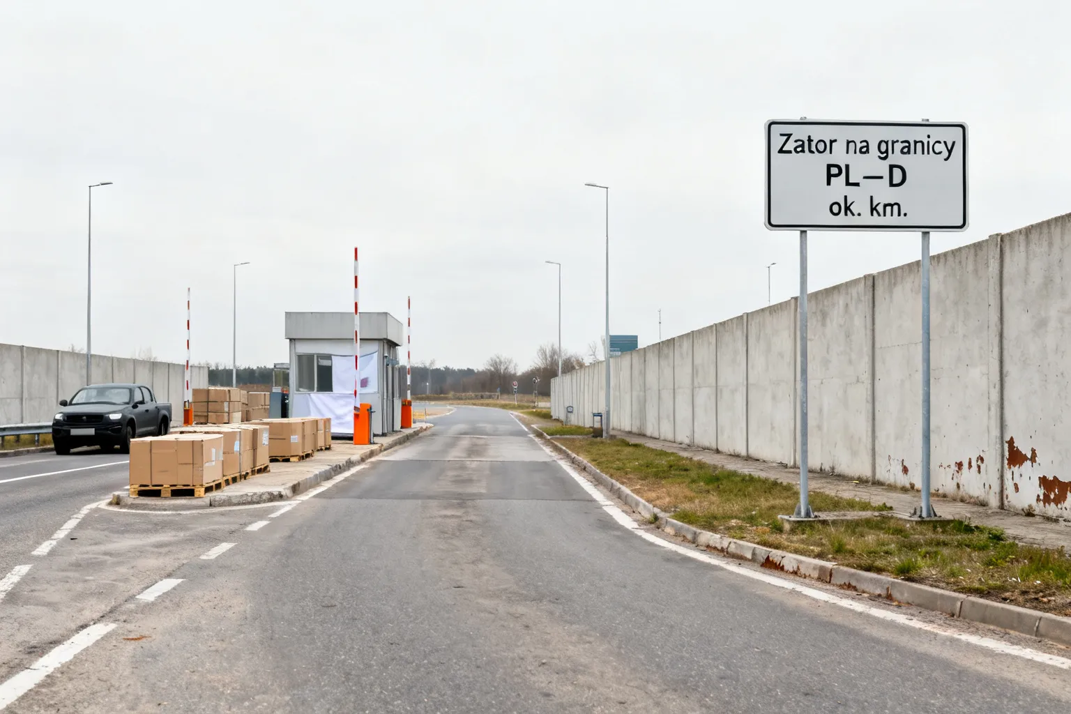 Zator na granicy PL–D w Dolnośląskim — ok. 2 km
