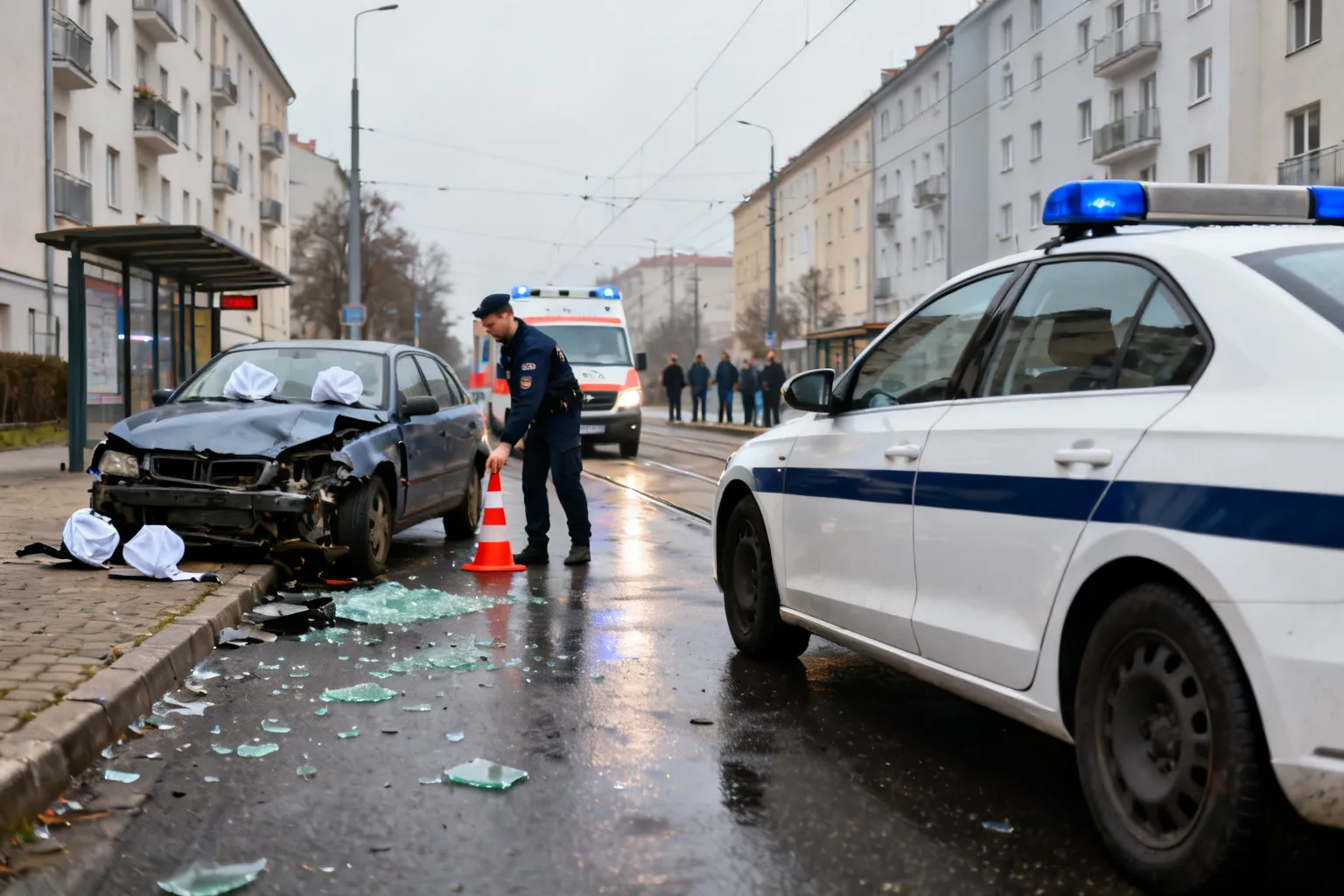 Wypadek na ul. Borowskiej we Wrocławiu. Policja apeluje o ostrożność