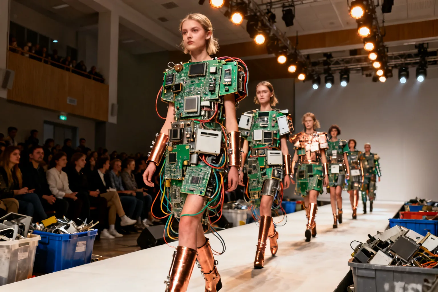 Moda na recykling finał Targówek — pokazy mody z elektroodpadów