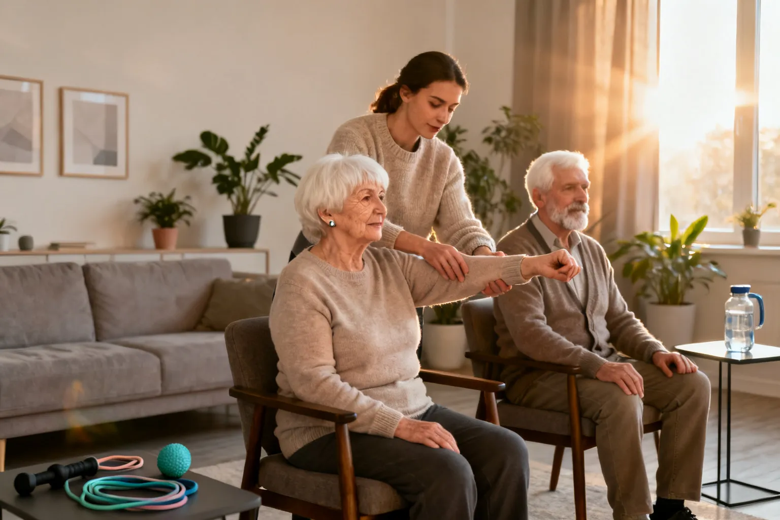 Instruktor ruchu w domu dla wrocławskich seniorów 90+