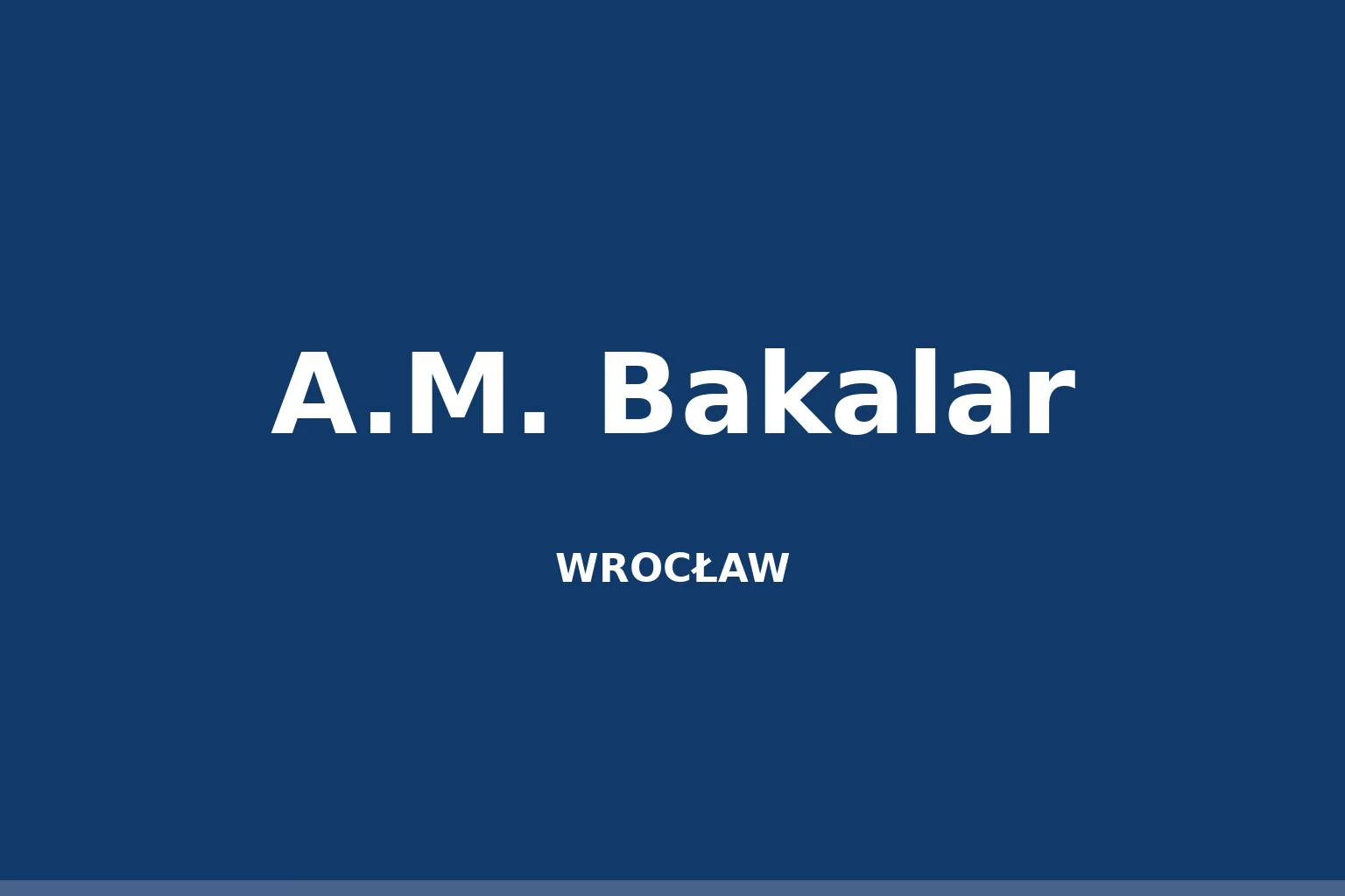 A.M. Bakalar