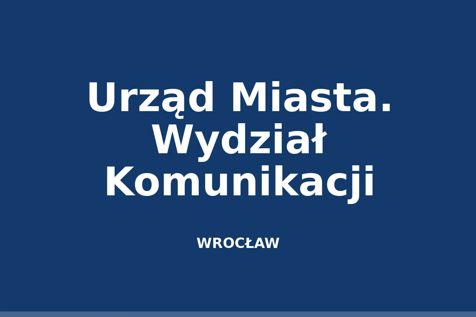 Urząd Miasta. Wydział Komunikacji