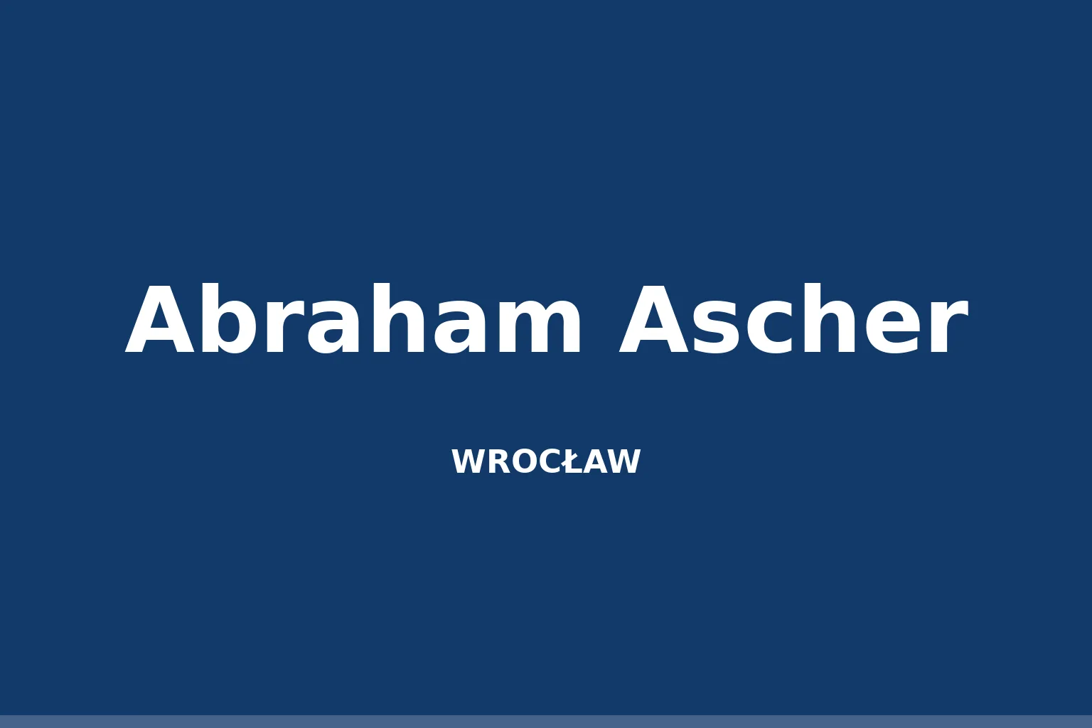 Abraham Ascher