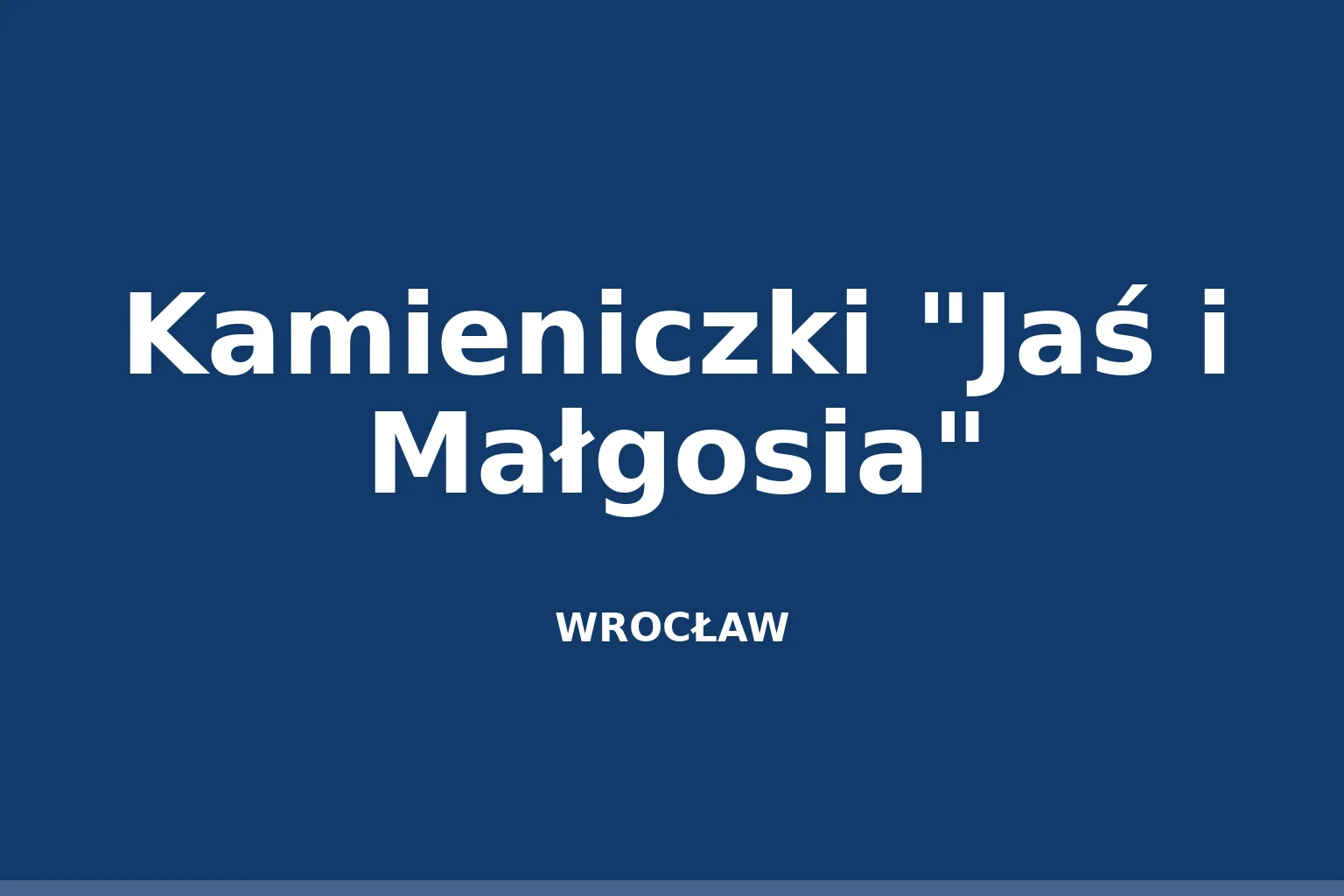 Kamieniczki "Jaś i Małgosia"